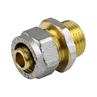 Муфта латунная никель 7001 Дн 20х1/2" НР обжим Aquasfera Китай