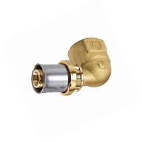 Угольник для PE-X латунный RM129 Дн 16х1/2" 90 гр. ВР пресс Giacomini Италия